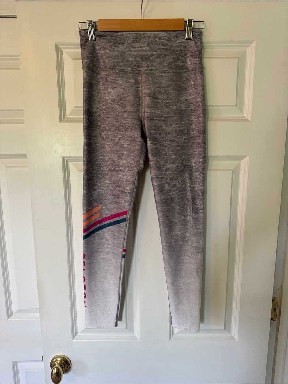 Peloton Womens Ombre Leggings with Multicolor Stripe leggings